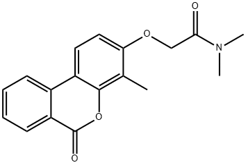 N,N-dimethyl-2-(4-methyl-6-oxobenzo[c]chromen-3-yl)oxyacetamide 结构式