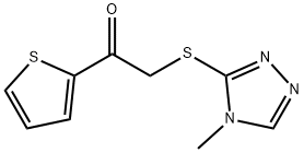 2-[(4-methyl-1,2,4-triazol-3-yl)sulfanyl]-1-thiophen-2-ylethanone 结构式