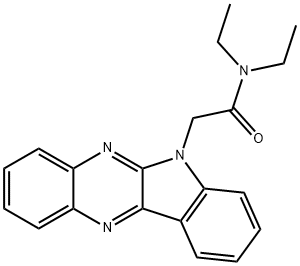 N,N-diethyl-2-indolo[3,2-b]quinoxalin-6-ylacetamide 结构式