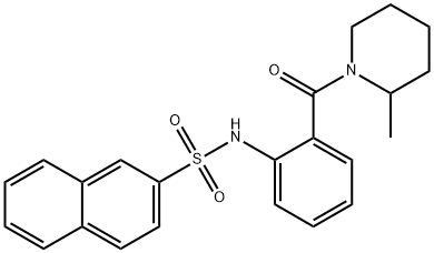 N-[2-(2-methylpiperidine-1-carbonyl)phenyl]naphthalene-2-sulfonamide 结构式