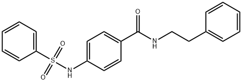 4-(benzenesulfonamido)-N-(2-phenylethyl)benzamide 结构式