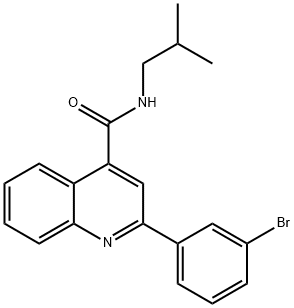 2-(3-bromophenyl)-N-(2-methylpropyl)quinoline-4-carboxamide 结构式