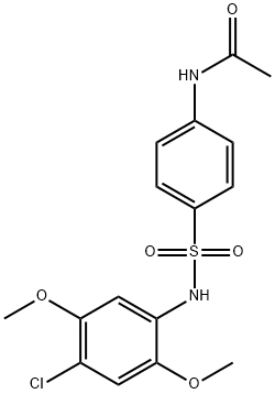 N-[4-[(4-chloro-2,5-dimethoxyphenyl)sulfamoyl]phenyl]acetamide 结构式