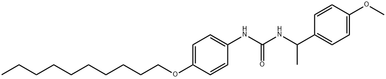 1-(4-decoxyphenyl)-3-[1-(4-methoxyphenyl)ethyl]urea 结构式