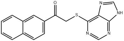 1-naphthalen-2-yl-2-(7H-purin-6-ylsulfanyl)ethanone 结构式