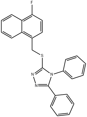 3-[(4-fluoronaphthalen-1-yl)methylsulfanyl]-4,5-diphenyl-1,2,4-triazole 结构式