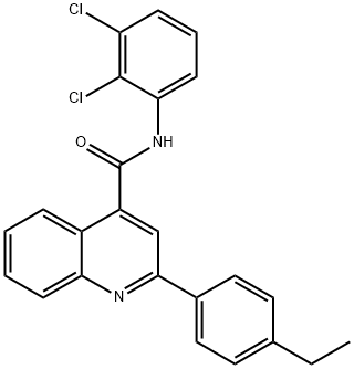 N-(2,3-dichlorophenyl)-2-(4-ethylphenyl)quinoline-4-carboxamide 结构式