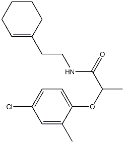 2-(4-chloro-2-methylphenoxy)-N-[2-(cyclohexen-1-yl)ethyl]propanamide 结构式