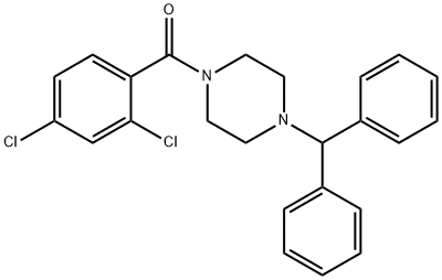 (4-benzhydrylpiperazin-1-yl)-(2,4-dichlorophenyl)methanone 结构式