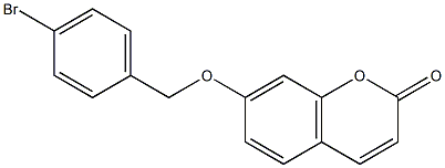 7-[(4-bromophenyl)methoxy]chromen-2-one 结构式