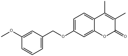 7-[(3-methoxyphenyl)methoxy]-3,4-dimethylchromen-2-one 结构式