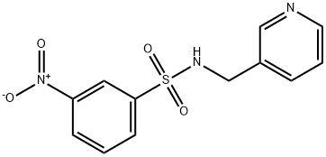 3-nitro-N-(pyridin-3-ylmethyl)benzenesulfonamide 结构式