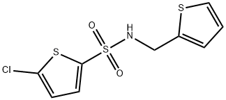 5-chloro-N-(thiophen-2-ylmethyl)thiophene-2-sulfonamide 结构式