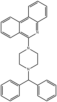 6-(4-benzhydrylpiperazin-1-yl)phenanthridine 结构式