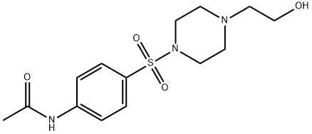 N-[4-[4-(2-hydroxyethyl)piperazin-1-yl]sulfonylphenyl]acetamide 结构式