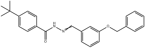 4-tert-butyl-N-[(E)-(3-phenylmethoxyphenyl)methylideneamino]benzamide 结构式