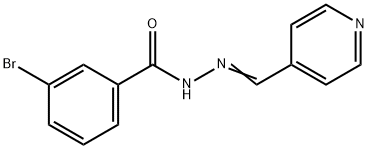 3-bromo-N-[(E)-pyridin-4-ylmethylideneamino]benzamide 结构式