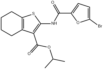 propan-2-yl 2-[(5-bromofuran-2-carbonyl)amino]-4,5,6,7-tetrahydro-1-benzothiophene-3-carboxylate 结构式