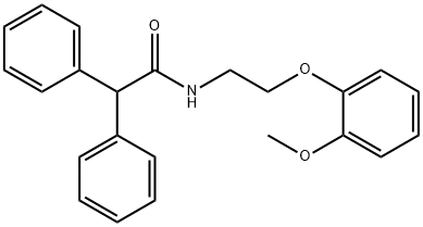 N-[2-(2-methoxyphenoxy)ethyl]-2,2-diphenylacetamide 结构式