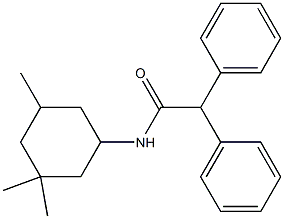 2,2-diphenyl-N-(3,3,5-trimethylcyclohexyl)acetamide 结构式