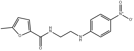 5-methyl-N-[2-(4-nitroanilino)ethyl]furan-2-carboxamide 结构式