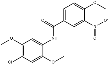 N-(4-chloro-2,5-dimethoxyphenyl)-4-methoxy-3-nitrobenzamide 结构式