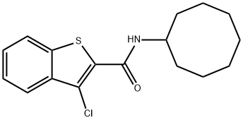 3-chloro-N-cyclooctyl-1-benzothiophene-2-carboxamide 结构式