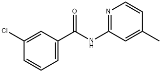 3-chloro-N-(4-methylpyridin-2-yl)benzamide 结构式