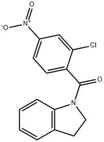 (2-chloro-4-nitrophenyl)-(2,3-dihydroindol-1-yl)methanone 结构式