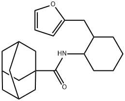 N-[2-(furan-2-ylmethyl)cyclohexyl]adamantane-1-carboxamide 结构式