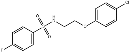 N-[2-(4-chlorophenoxy)ethyl]-4-fluorobenzenesulfonamide 结构式