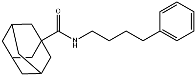 N-(4-phenylbutyl)adamantane-1-carboxamide 结构式