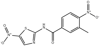 3-methyl-4-nitro-N-(5-nitro-1,3-thiazol-2-yl)benzamide 结构式