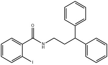 N-(3,3-diphenylpropyl)-2-iodobenzamide 结构式