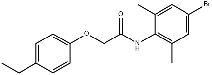 N-(4-bromo-2,6-dimethylphenyl)-2-(4-ethylphenoxy)acetamide 结构式