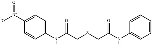 2-[2-(4-nitroanilino)-2-oxoethyl]sulfanyl-N-phenylacetamide 结构式