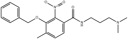 N-[3-(dimethylamino)propyl]-4-methyl-2-nitro-3-phenylmethoxybenzamide 结构式