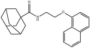 N-(2-naphthalen-1-yloxyethyl)adamantane-1-carboxamide 结构式