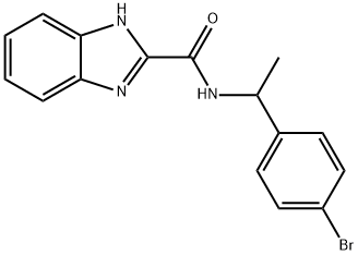 N-[1-(4-bromophenyl)ethyl]-1H-benzimidazole-2-carboxamide 结构式