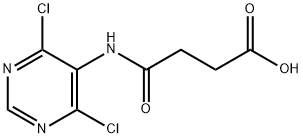 4-[(4,6-dichloropyrimidin-5-yl)amino]-4-oxobutanoic acid 结构式