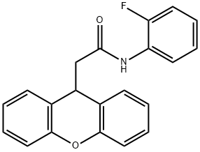 N-(2-fluorophenyl)-2-(9H-xanthen-9-yl)acetamide 结构式