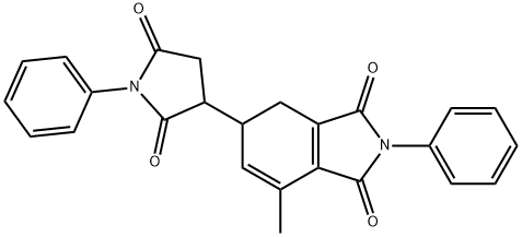 5-(2,5-dioxo-1-phenylpyrrolidin-3-yl)-7-methyl-2-phenyl-4,5-dihydroisoindole-1,3-dione 结构式