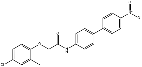 2-(4-chloro-2-methylphenoxy)-N-[4-(4-nitrophenyl)phenyl]acetamide 结构式