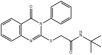 N-tert-butyl-2-(4-oxo-3-phenylquinazolin-2-yl)sulfanylacetamide 结构式