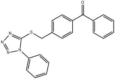 phenyl-[4-[(1-phenyltetrazol-5-yl)sulfanylmethyl]phenyl]methanone 结构式