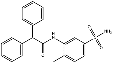 N-(2-methyl-5-sulfamoylphenyl)-2,2-diphenylacetamide 结构式