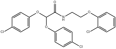 2,2-bis(4-chlorophenoxy)-N-[2-(2-chlorophenoxy)ethyl]acetamide 结构式