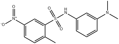 N-[3-(dimethylamino)phenyl]-2-methyl-5-nitrobenzenesulfonamide 结构式