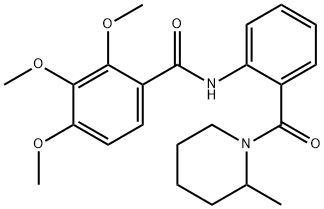 2,3,4-trimethoxy-N-[2-(2-methylpiperidine-1-carbonyl)phenyl]benzamide 结构式