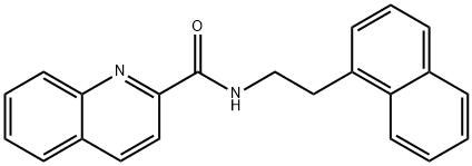 N-(2-naphthalen-1-ylethyl)quinoline-2-carboxamide 结构式